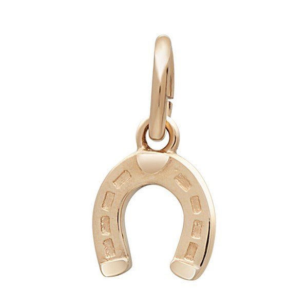 Klassisk Siersbøl hestesko vedhæng i 8 karat guld med blank overflade, 6,6 mm.